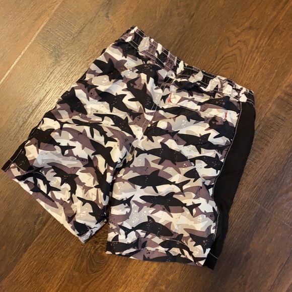 Boys Greendog brown SHARK SWIM TRUNKS SHORTS SZ 4T - Picture 5 of 5